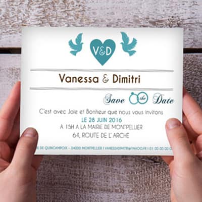 Faire-part de mariage personnalisé 1 COPYTOP