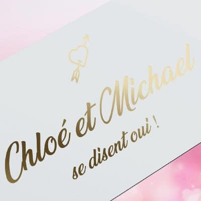 Faire-part personnalisé avec dorure 1 COPYTOP