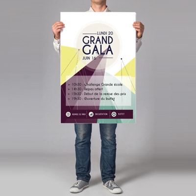 Affiche : Impression format A0 et A2, personnalisées 3 COPYTOP
