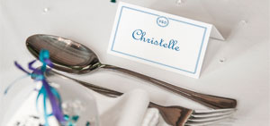 Marque place table de mariage