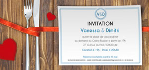 Invitation diner mariage