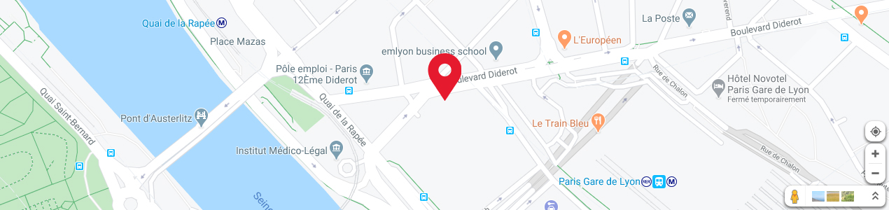 Localisation de votre imprimeur COPY-TOP Gare de Lyon - Bastille
