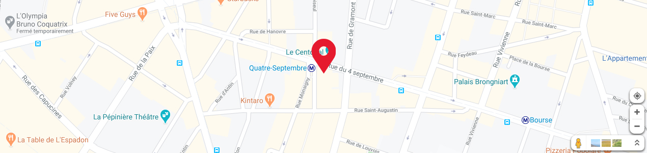 Localisation de votre imprimeur COPY-TOP Opéra-Bourse