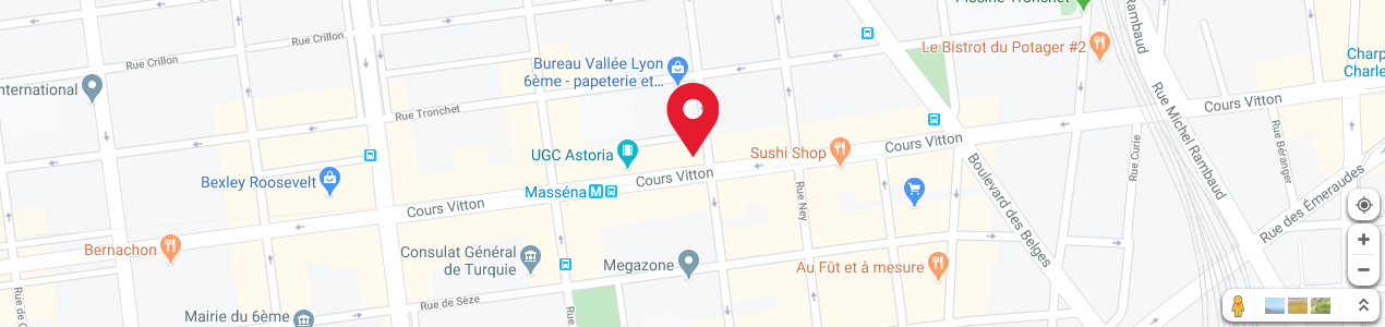 Localisation de votre imprimeur COPY-TOP Lyon Vitton Masséna